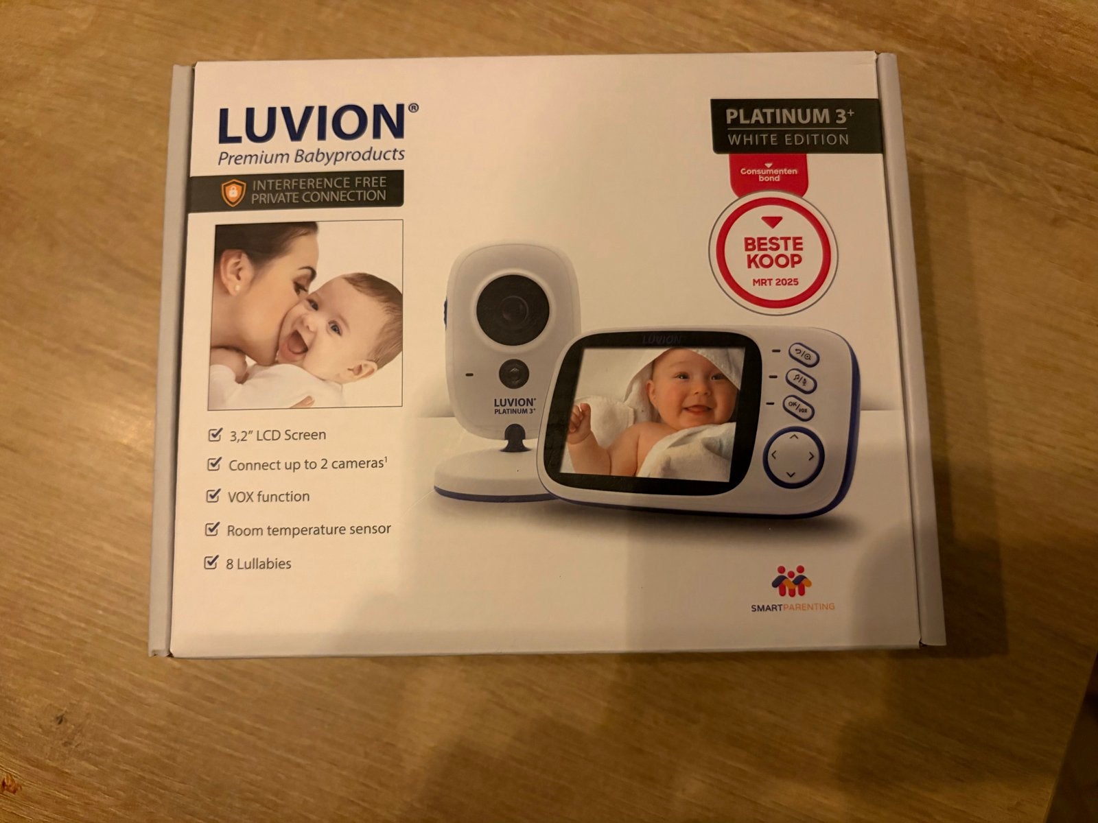 Nieuwe Luvion Platinum 3+ White Edition babyfoon, Kinderen en Baby's, Ophalen of Verzenden, Nieuw, 250 meter of meer, Camera