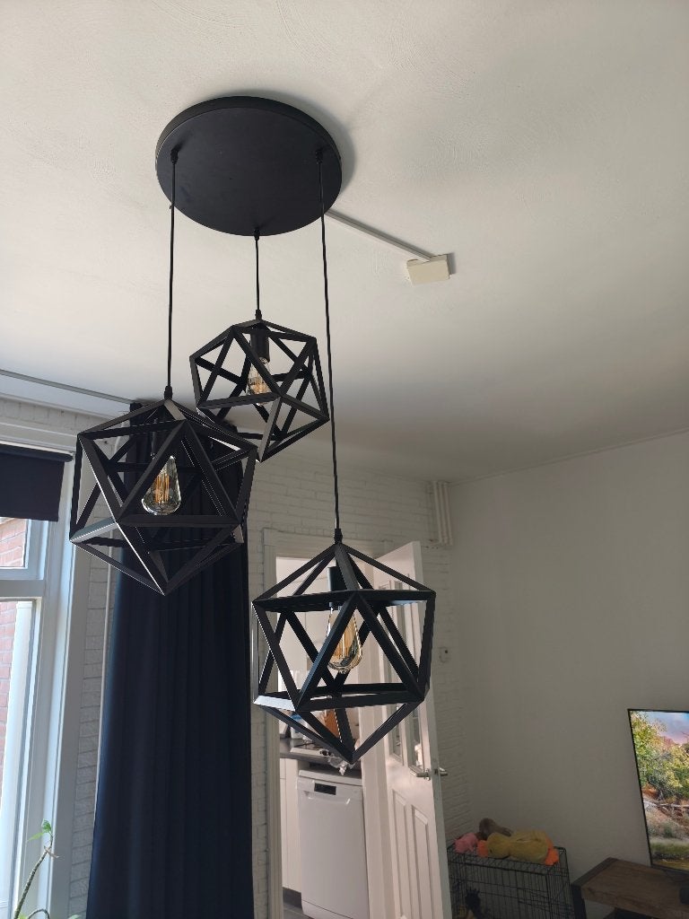 Lamp, Ophalen, Zo goed als nieuw, Metaal, Industrieel
