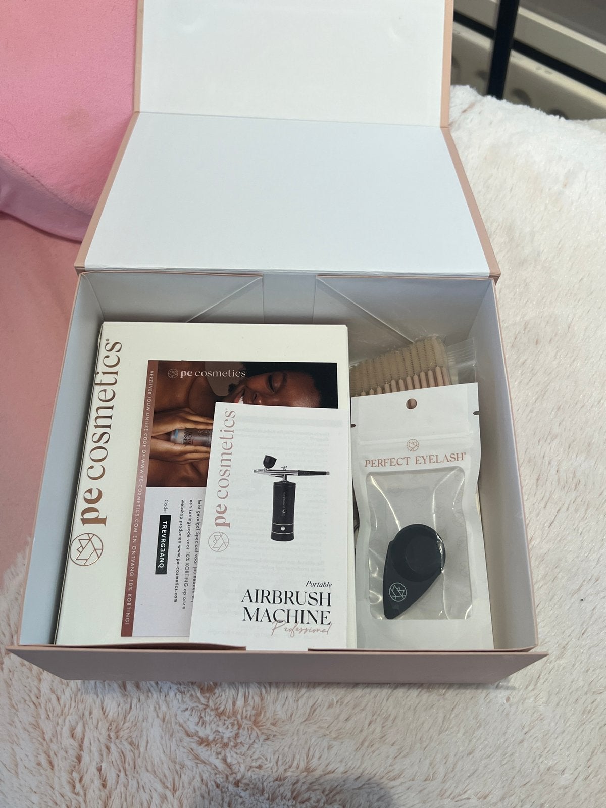 PE cosmetics airbrush pakket, Sieraden, Tassen en Uiterlijk, Ophalen of Verzenden, Nieuw, Gehele gezicht, Toebehoren