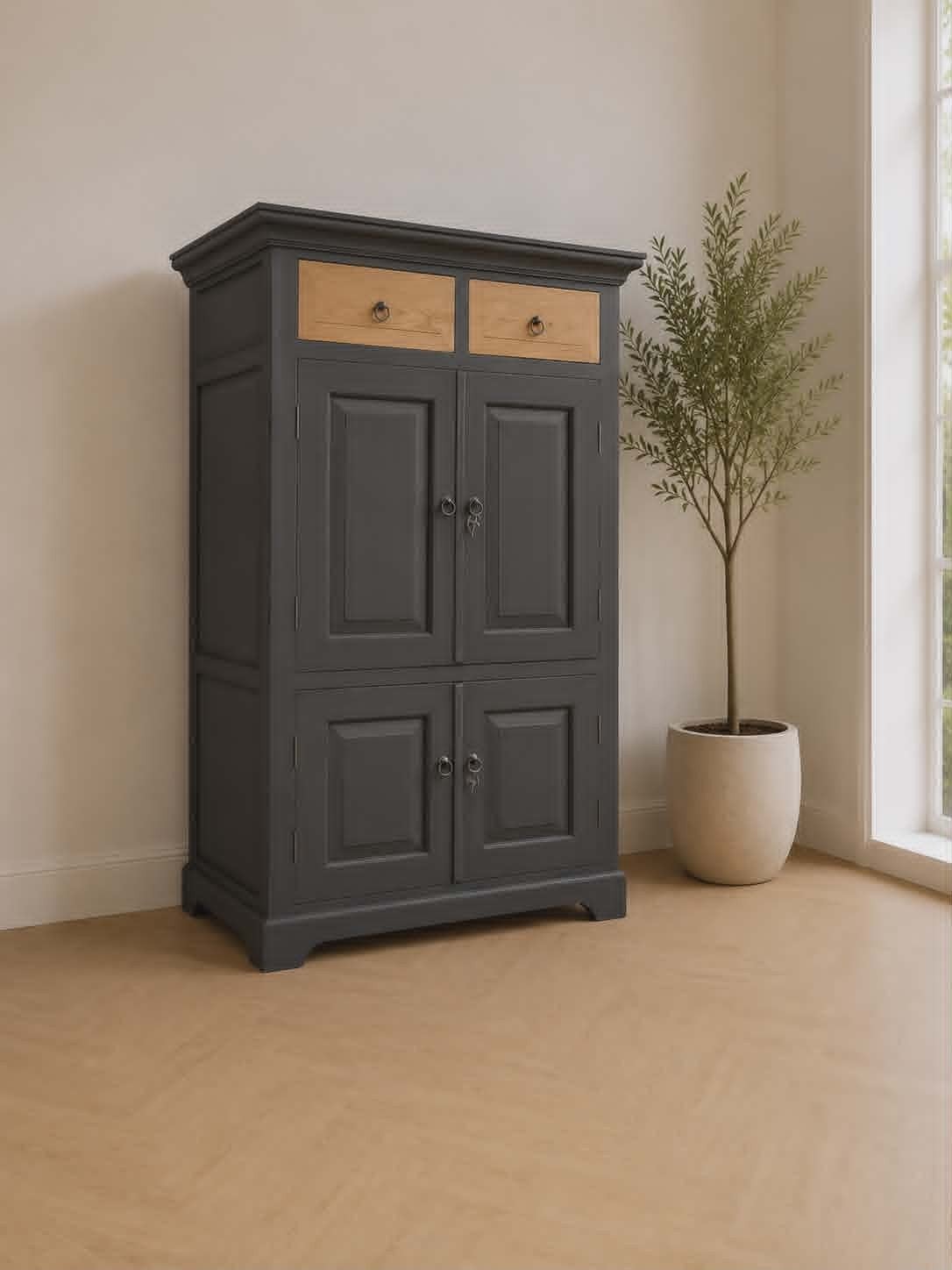 Stoere buffetkast antraciet NIEUW, Huis en Inrichting, Kasten | Buffetkasten, Muppetsmeubels@gmail.com, Middenhof 41 Rilland, Teakhout