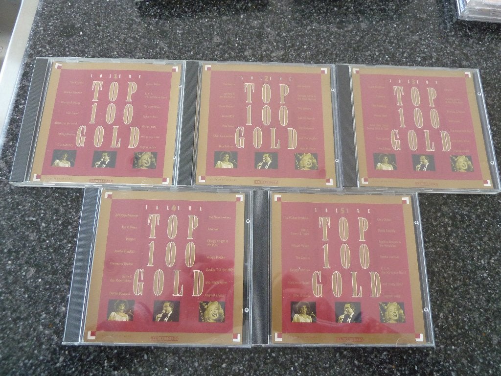 Set 5 Cd Top 100 Gold 5 CD zgan, Ophalen of Verzenden, Zo goed als nieuw, Pop, Inclusief doosje