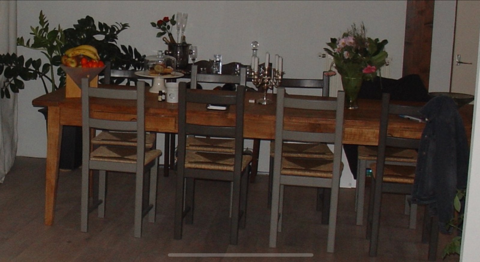 Robuuste teak houten eettafel excl stoelen, Ophalen, Teakhout, 200 cm of meer, 50 tot 100 cm