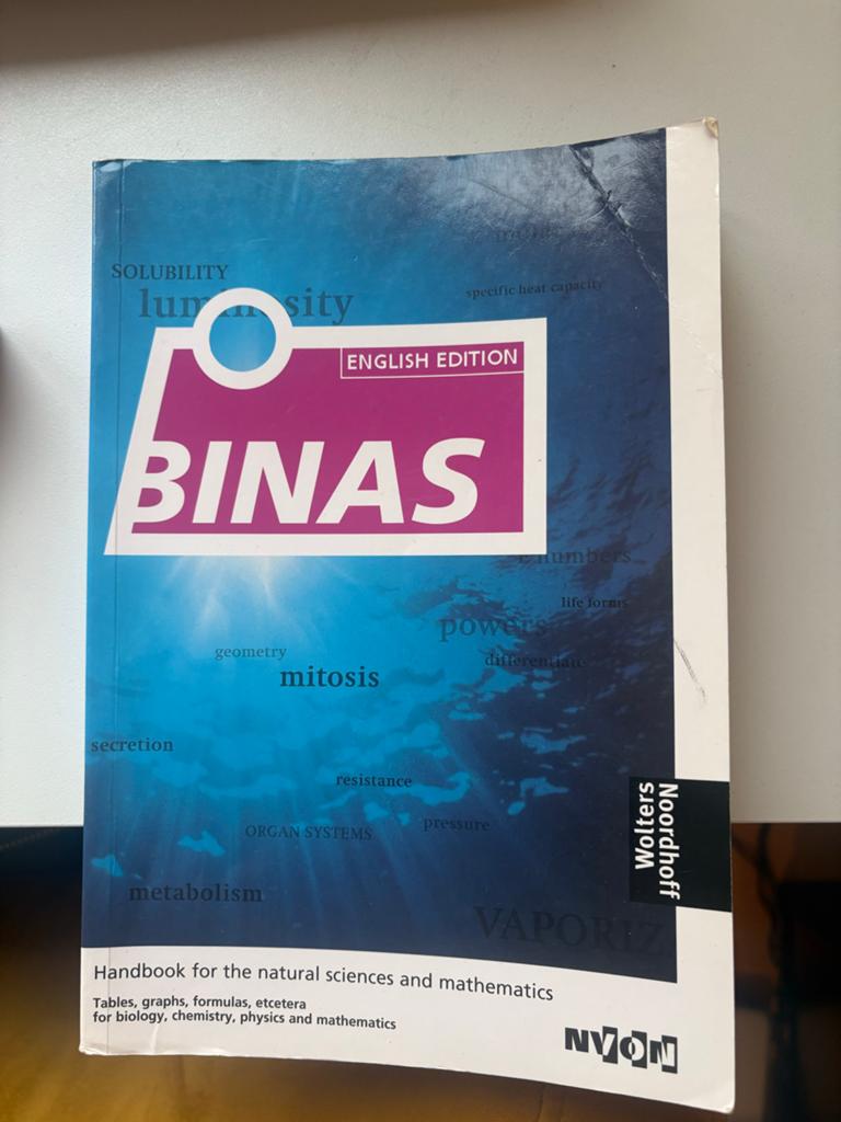 Binas- English edition Handbook for natural sciences, Ophalen of Verzenden, Zo goed als nieuw