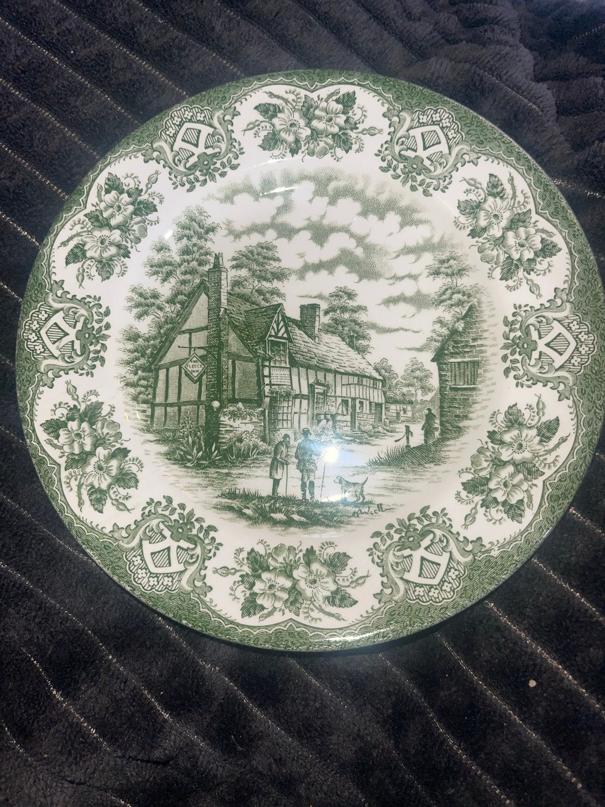 Vintage Engelse Ironstone bord - Old Inns Series 9 stuks, Ophalen of Verzenden
