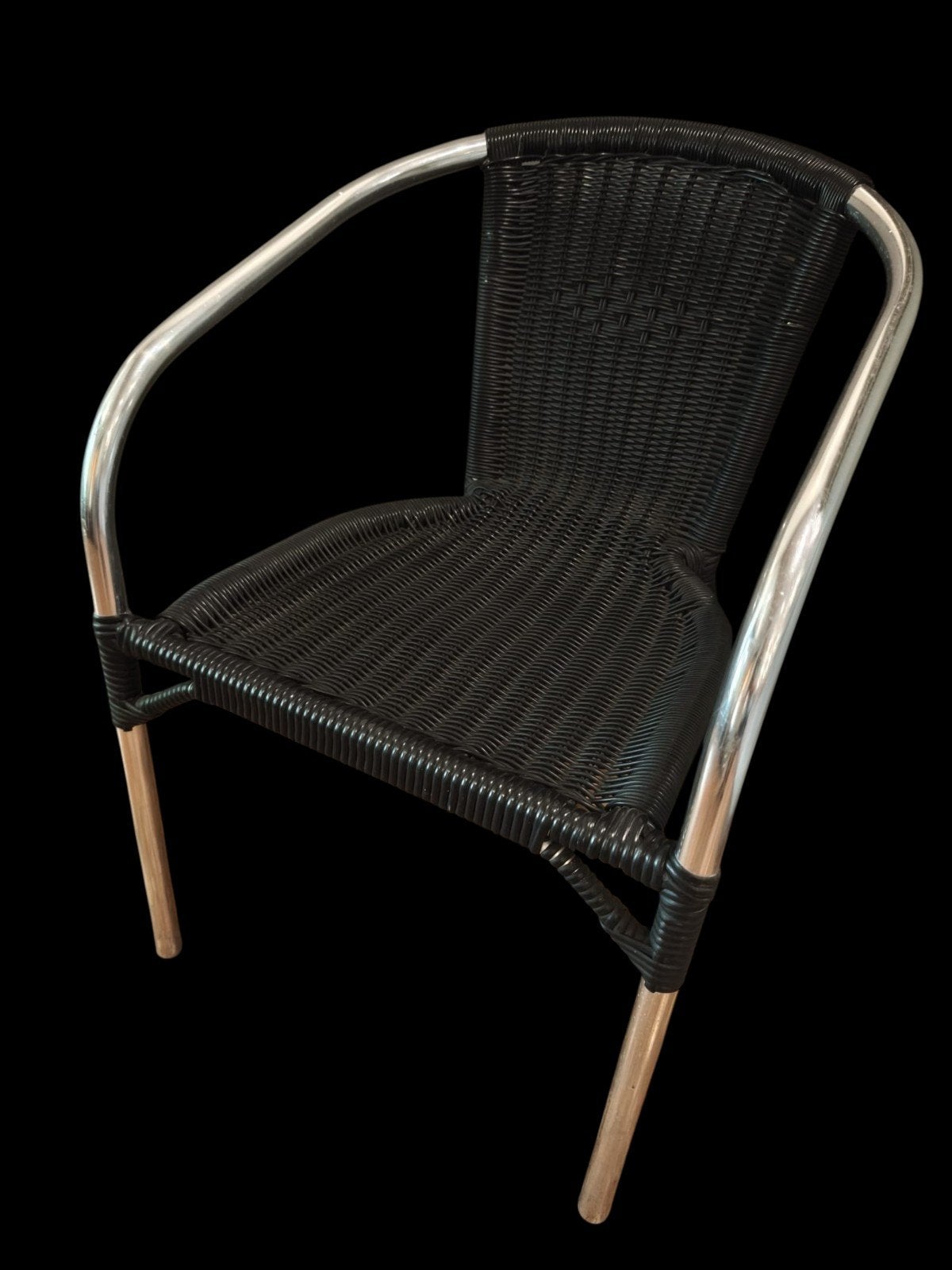 16x Terrasstoel Rotan Look met Aluminium Frame - Stapelbaar, Ophalen