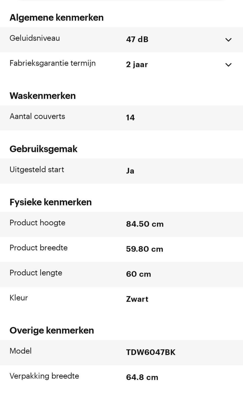 Foto 4 van Thomson vaatwasser - Zwart, verstelbare bovenkorf