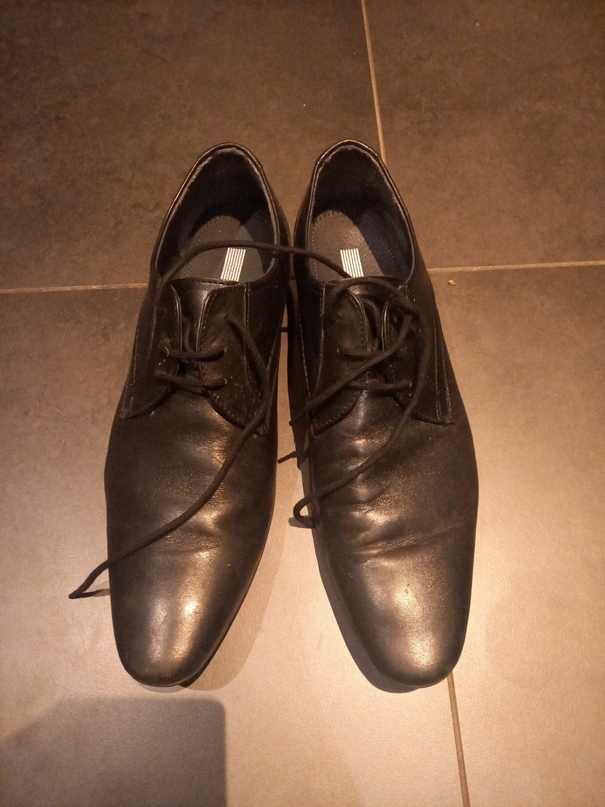 Zwarte nette herenschoenen mt 44, Ophalen of Verzenden, Zo goed als nieuw, Zwart