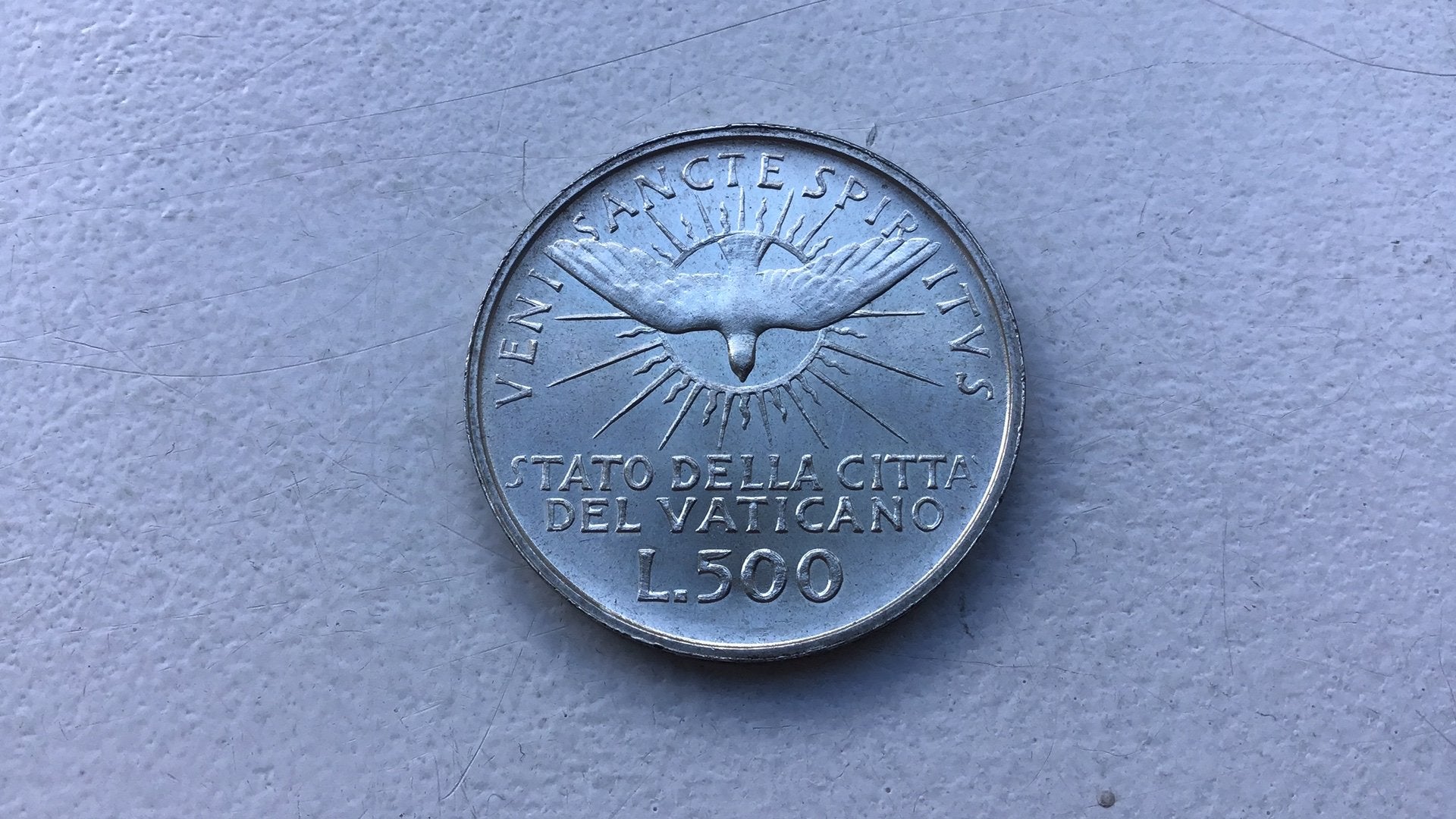 Vaticaan zilveren 500 lire 1963., Postzegels en Munten, Munten | Europa | Niet-Euromunten, Ophalen of Verzenden