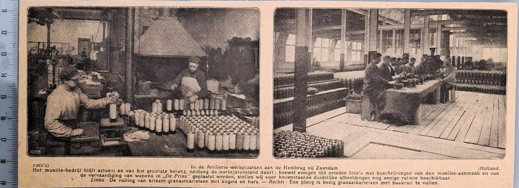leger 1917: munitie-bedrijf artillerie-inrichtingen Hembrug, Verzamelen, Verzenden, Voor 1940, Gebruikt, Overige onderwerpen