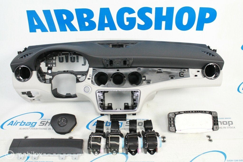 Airbag set - Dashboard zwart wit Mercedes CLA Klasse C117, Gebruikt, Ophalen of Verzenden