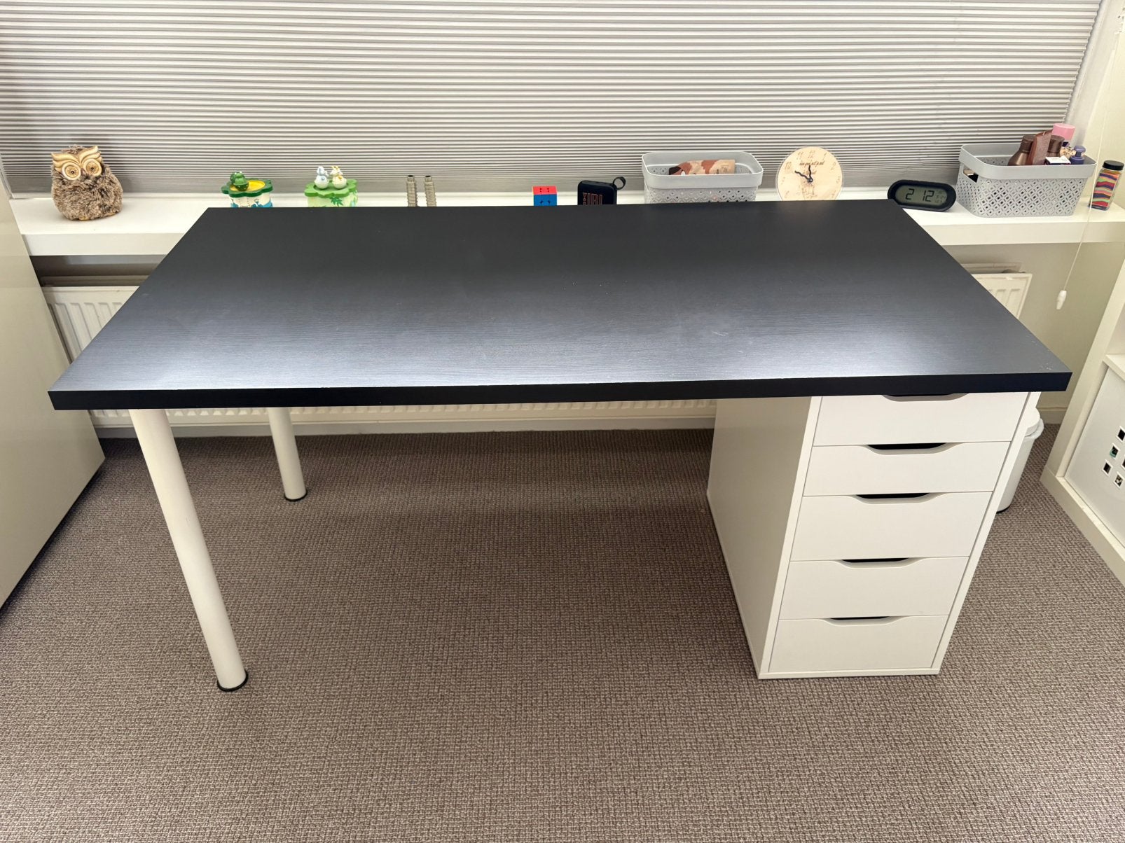 Goed, degelijk bureau 150 cm bij 75 cm, Ophalen, Gebruikt, 150 cm, IKEA