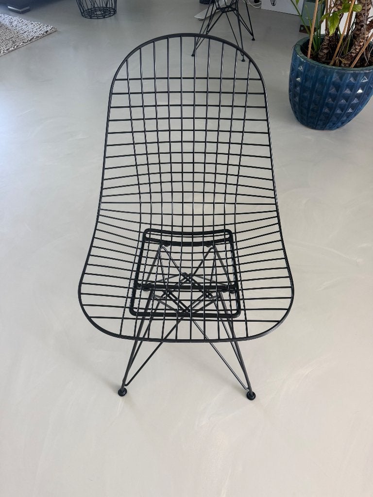 Vitra Wire Chair DKR - zwart, Ophalen, Gebruikt, Zwart, Metaal