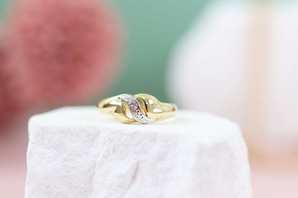 18 Karaat Gouden Pinkring Met Diamant