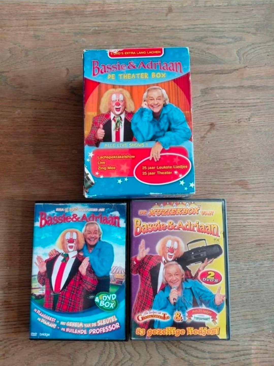 3 Bassie & Adriaan dvd box sets: Theater,Muziek, Serie., Gebruikt, Verzamelbox, Alle leeftijden, Ophalen of Verzenden