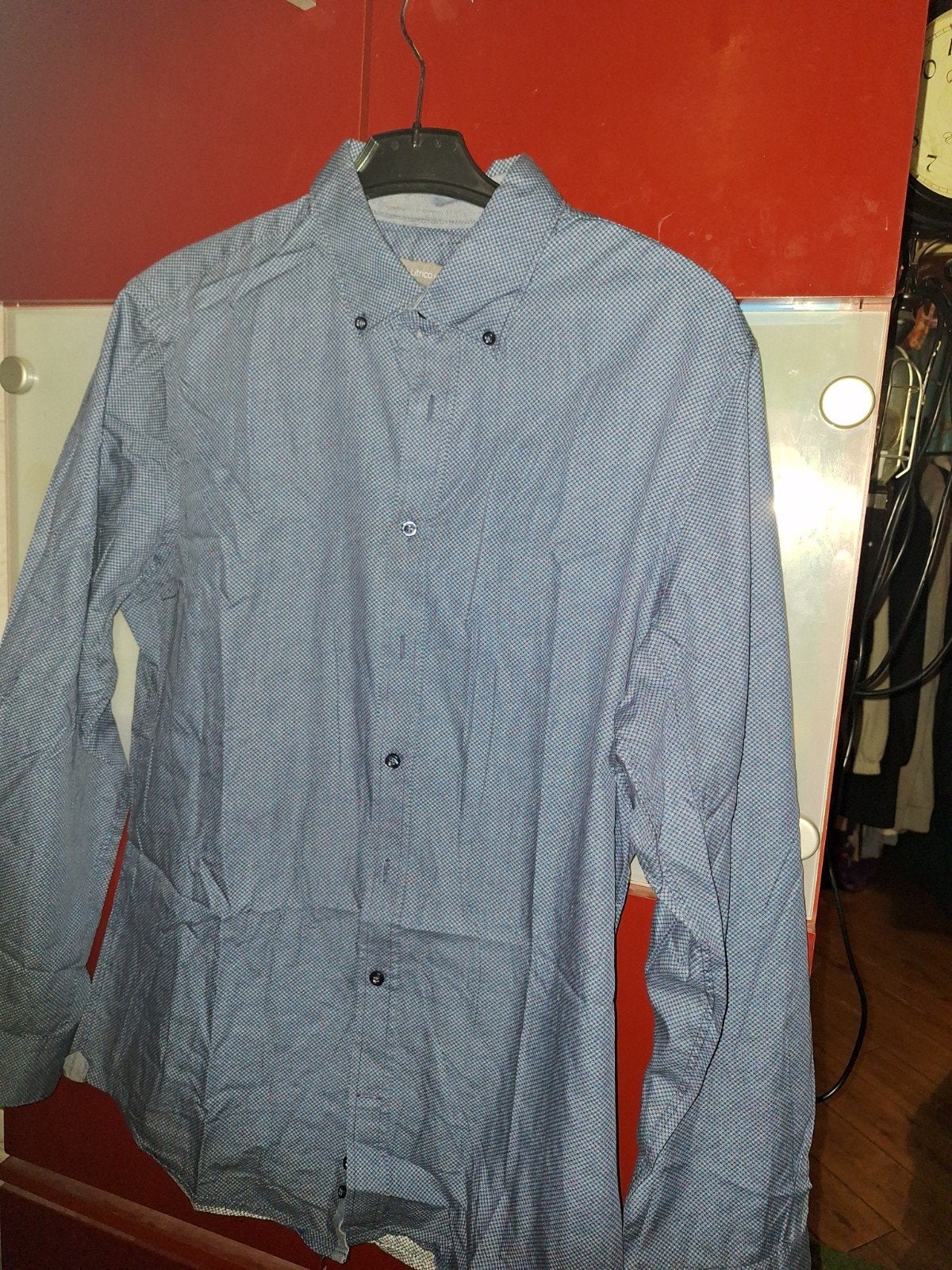 Angelo Litrico herenoverhemd, Kleding | Heren, Overhemden, Ophalen of Verzenden, Zo goed als nieuw, Blauw, Halswijdte 39/40 (M)
