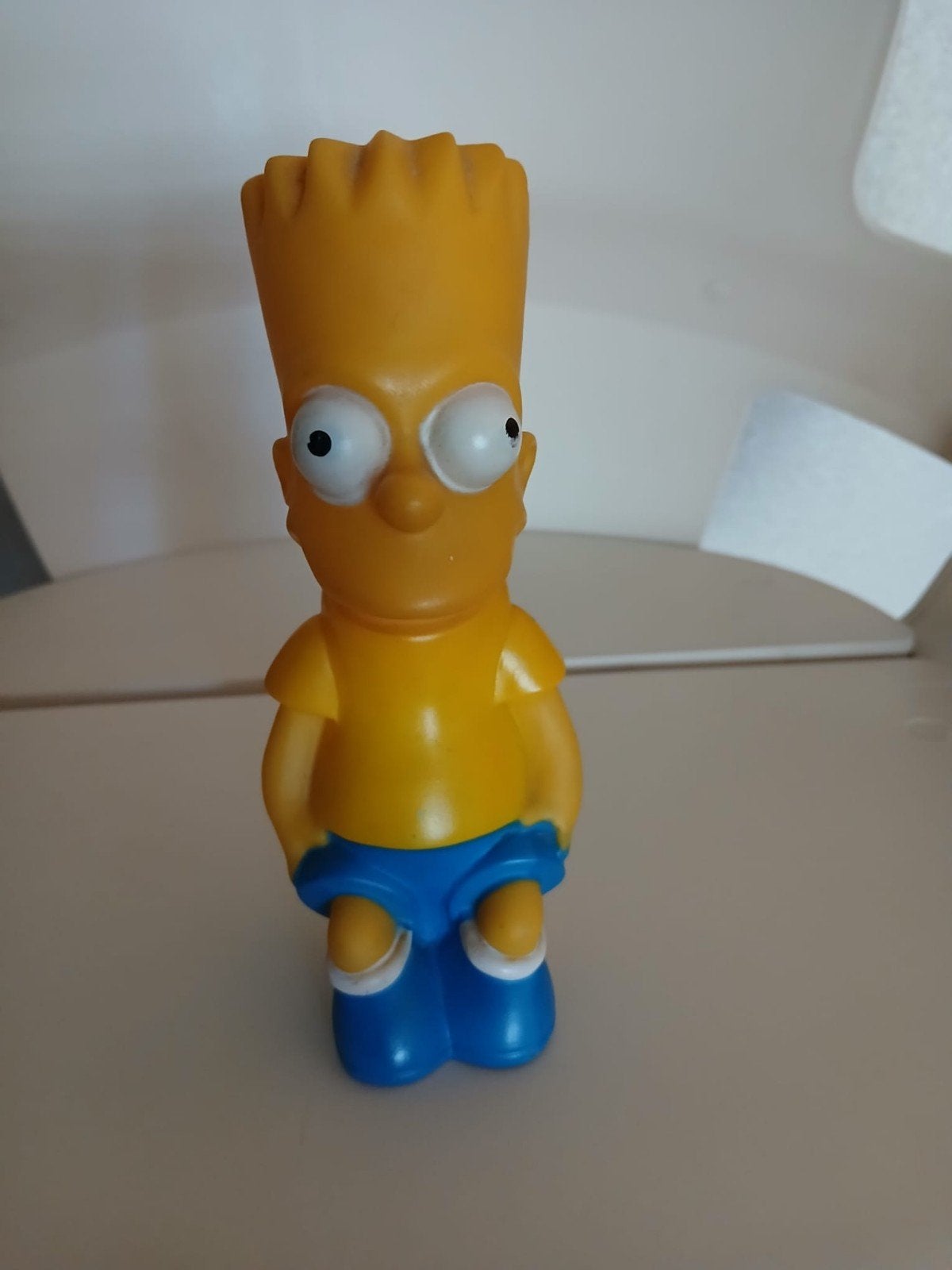 Vintage Bart Simpson-Spaarpot van kunststof uit 1990., Verzamelen, Poppetjes en Figuurtjes, Ophalen of Verzenden, Zo goed als nieuw