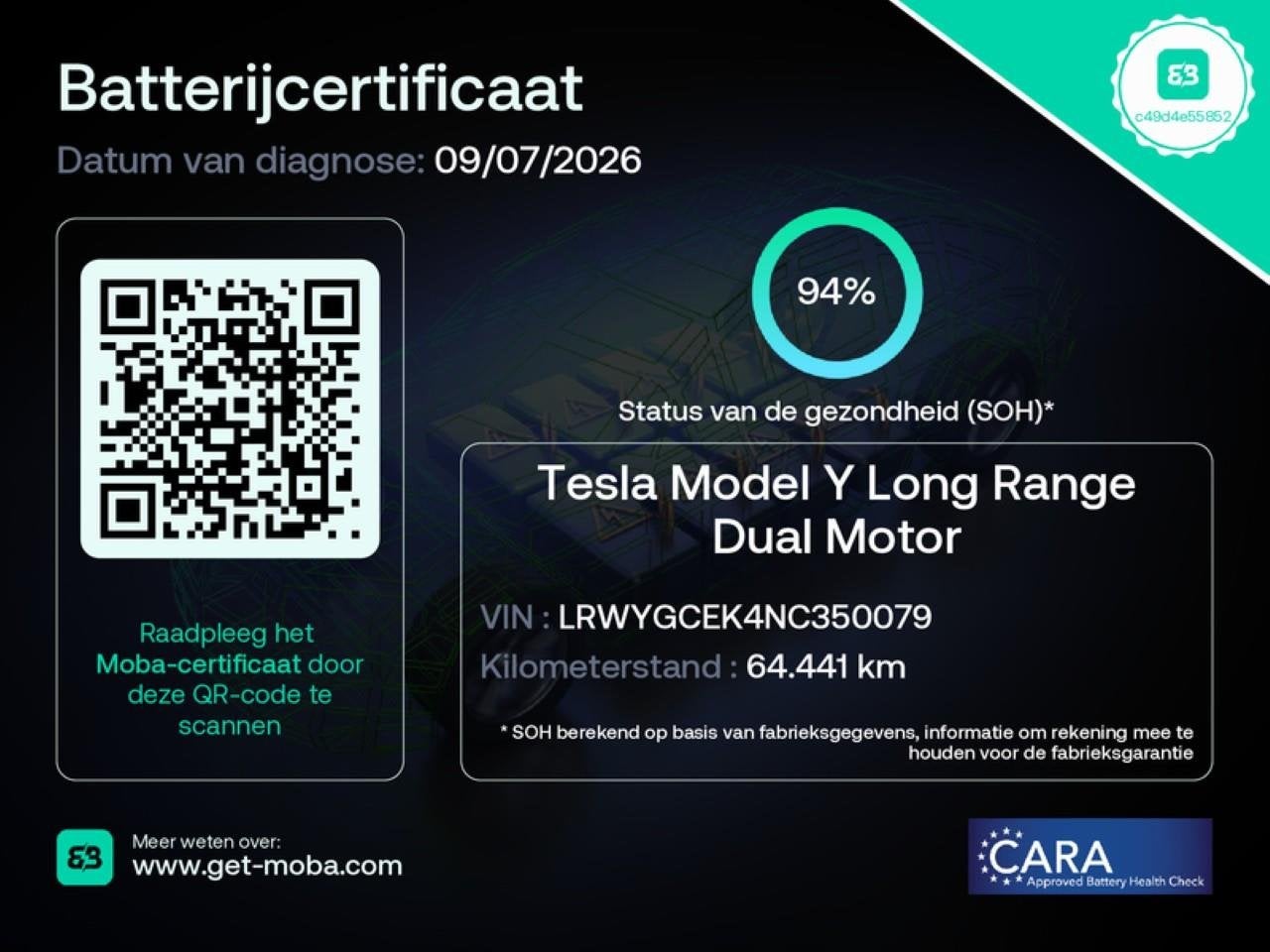Tesla Model Y Long Range AWD 94% SoH [ AMD RYZEN+ENHANCED AU, Auto's, Automaat, Gebruikt, Zwart, Blauw