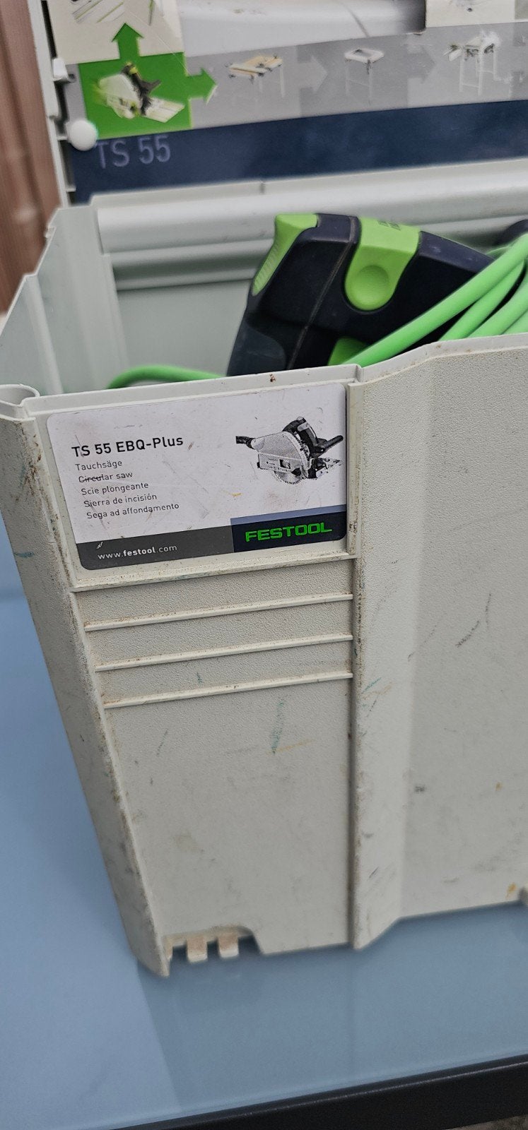 Festool TS 55 EBQ-Plus invalzaag, geleiderails, zaagblad, Ophalen, Gebruikt, Invalzaag, 30 tot 70 mm