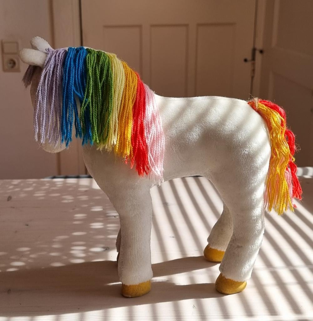 knuffel paard, rainbow Brite Starlite, Eenhoorn, Ophalen of Verzenden, Zo goed als nieuw, Middelgroot (20 tot 80 cm)