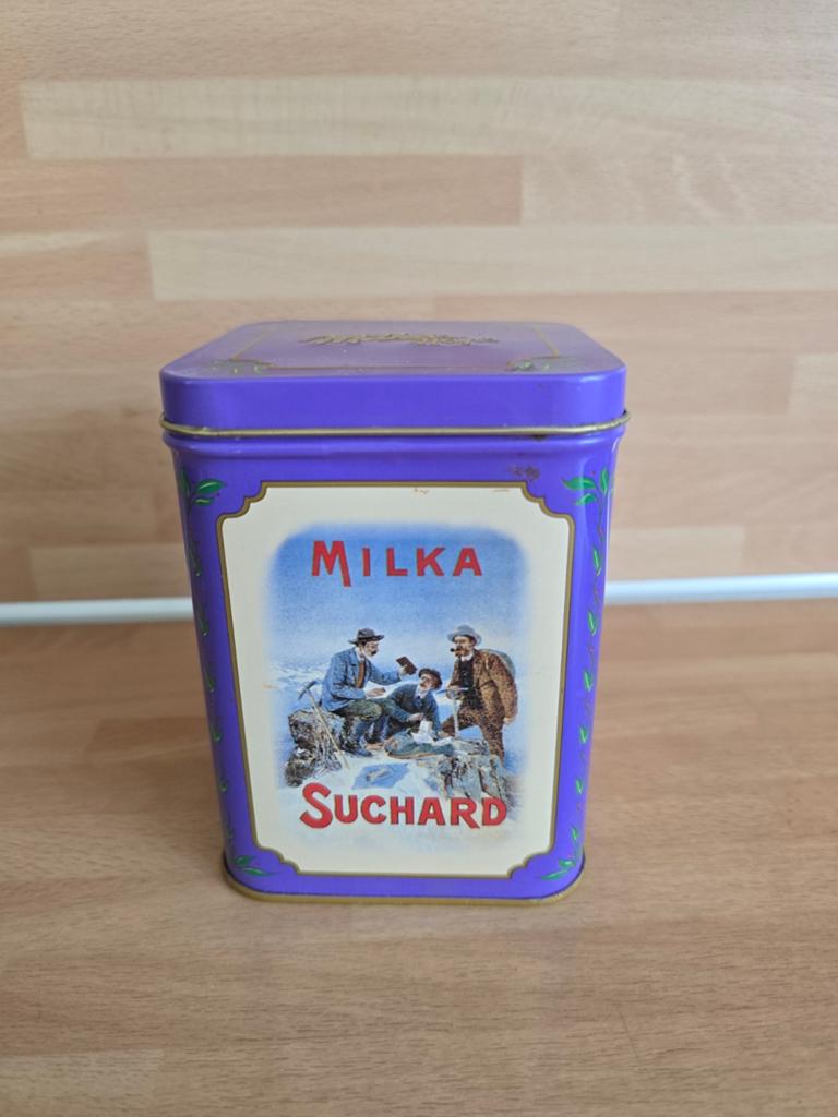 Vintage Milka Naps Nostalgie Blik - Alpenmelk Chocolade, Ophalen of Verzenden, Zo goed als nieuw, Overige merken
