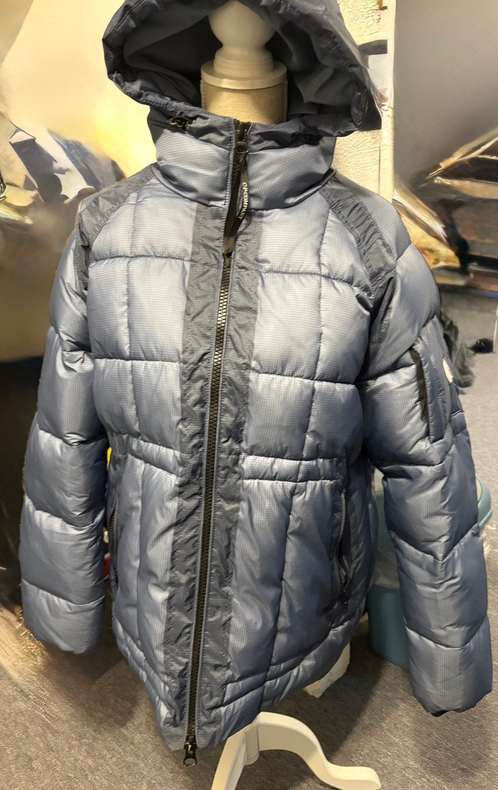 Winterjas, Ophalen, Zo goed als nieuw, Maat 56/58 (XL), Blauw