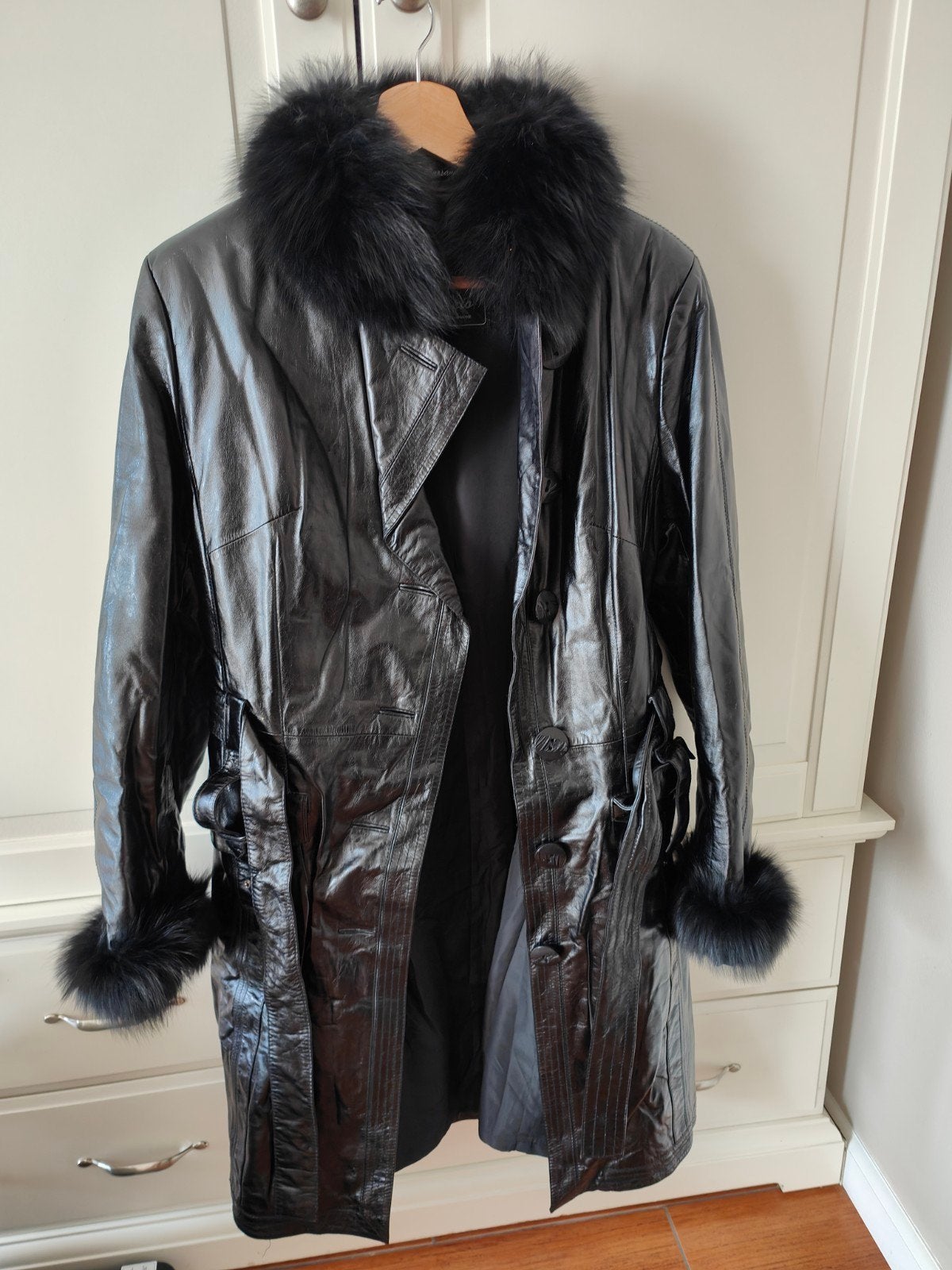 Leren jas mast L, Kleding | Dames, Jassen | Winter, Ophalen of Verzenden, Zo goed als nieuw, Zwart