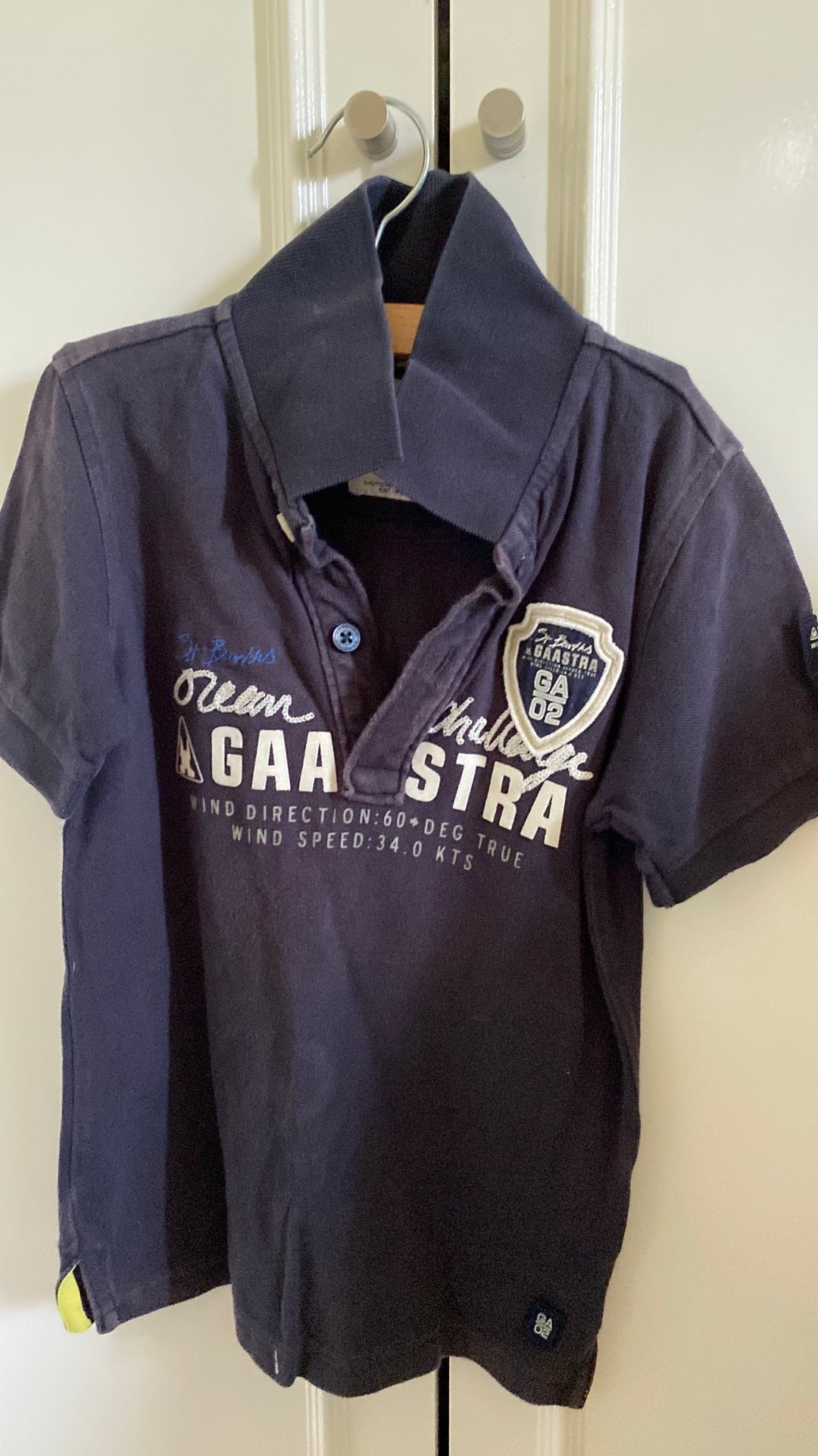 Polo gaastra mast 116 donkerblauw, Ophalen of Verzenden, Zo goed als nieuw, Jongen, Shirt of Longsleeve