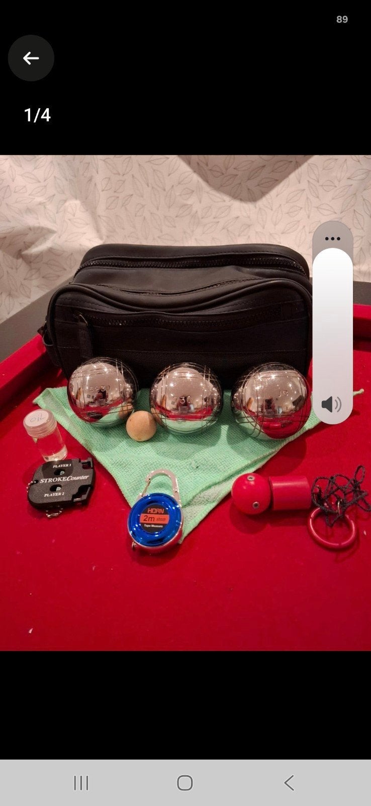 Petanque set met 3 ballen en accessoires, Sport en Fitness, Ophalen of Verzenden, Gebruikt