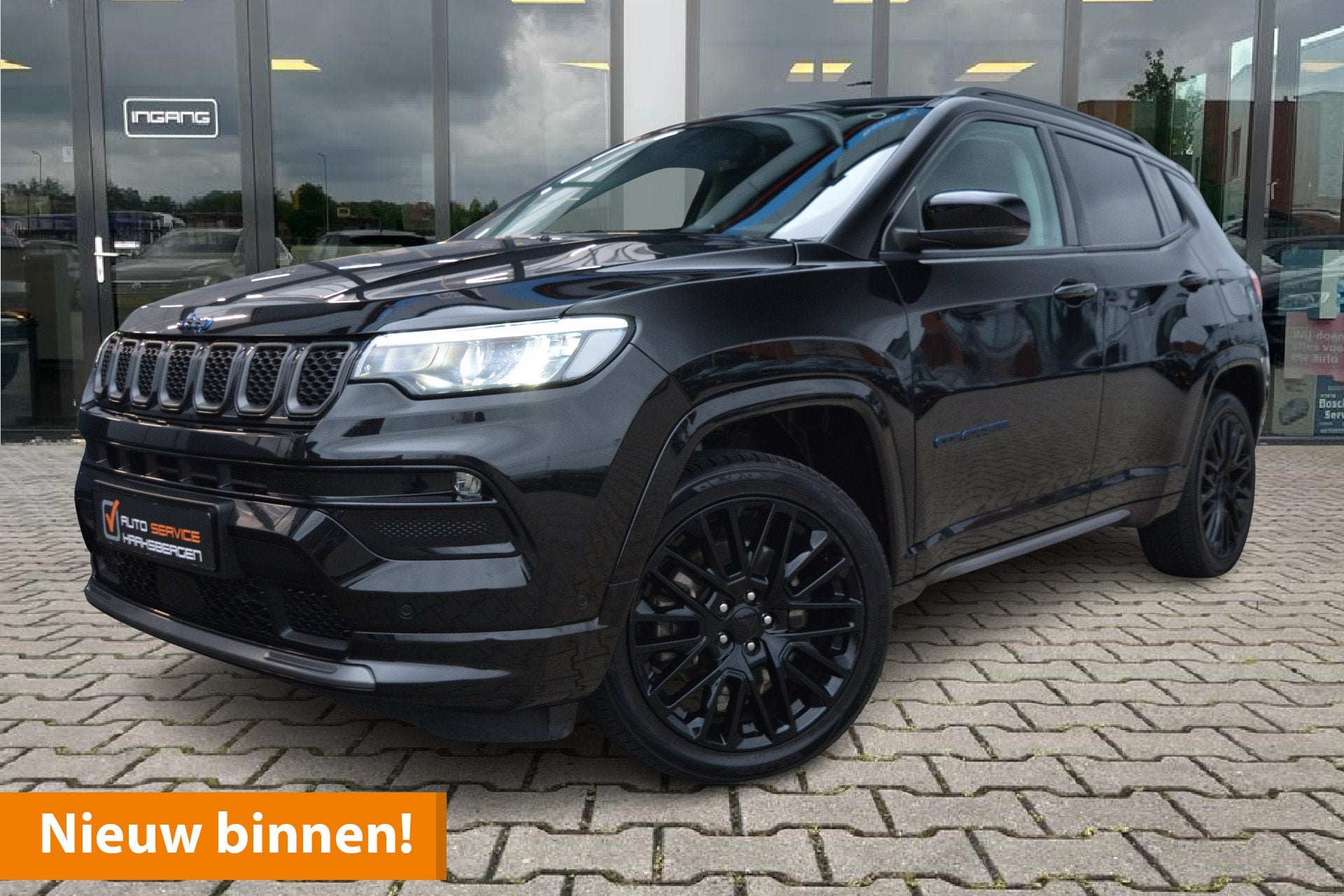 Jeep Compass 4xe 240 Plug-in Hybrid Electric S | ACC | 360 C, Automaat, Zwart, 4 cilinders, Zwart