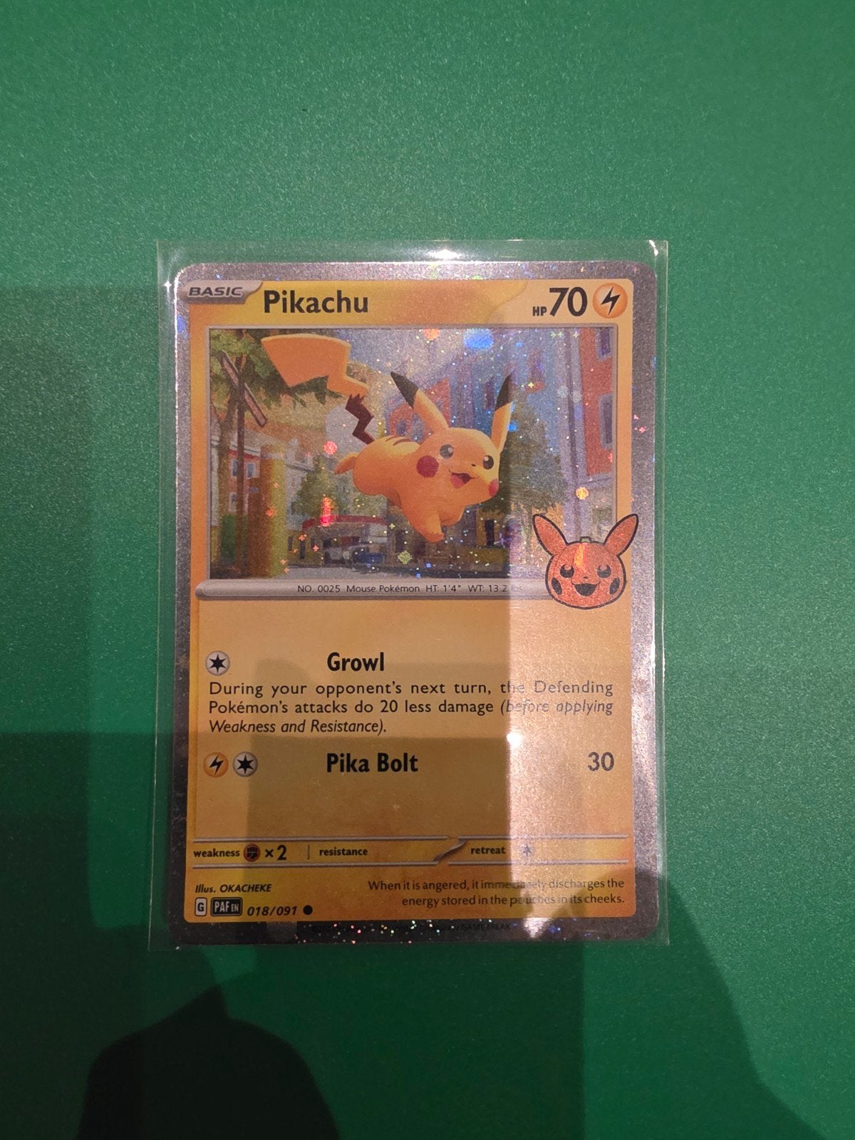 Pikachu 018/091 Halloween Holo, Hobby en Vrije tijd, Verzamelkaartspellen | Pokémon, Ophalen of Verzenden, Zo goed als nieuw