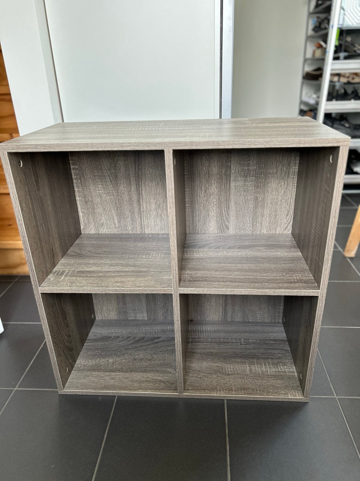 Houten vakkenkast 70x70x35 cm - Grijsbruin, Huis en Inrichting, Ophalen, Gebruikt