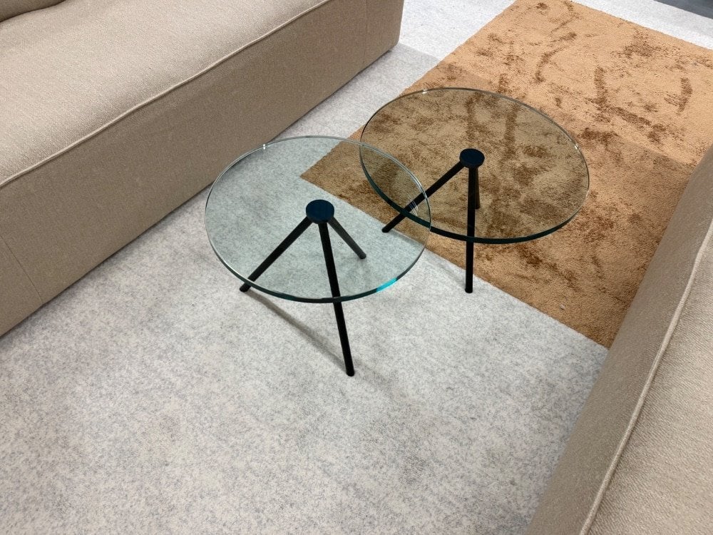 2 Nieuw Beek Maupertuus Salontafelset Design Tafel D50 &, Minder dan 45 cm, Rond, Nieuw, Glas