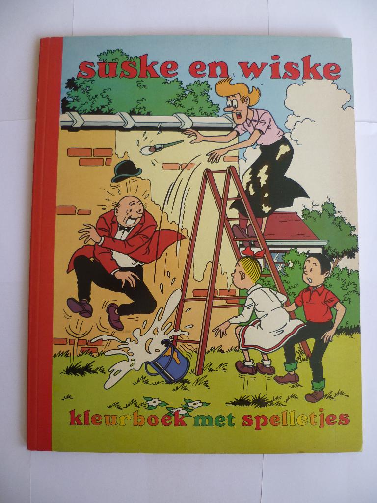 SUSKE EN WISKE KLEURBOEK MET SPELLETJES UIT 1989, Willy Vandersteen, Eén stripboek, Ophalen of Verzenden, Zo goed als nieuw