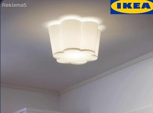Plafond lamp Ikea - LUSBOJ - witte bloem, Ophalen, Nieuw, Kunststof