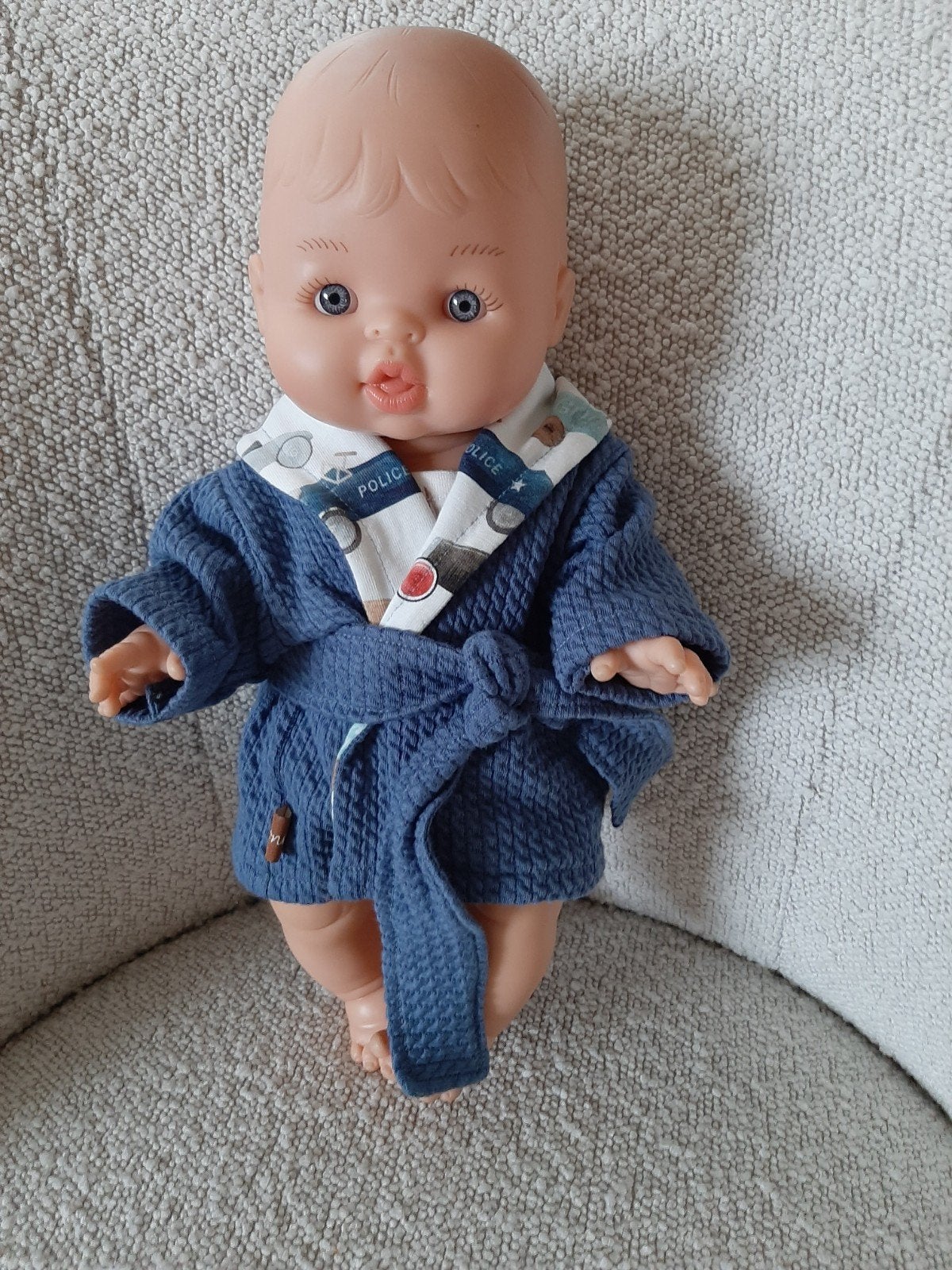 Badjas met kraag, handgemaakt voor pop 34 cm, Ophalen, Nieuw, Babypop