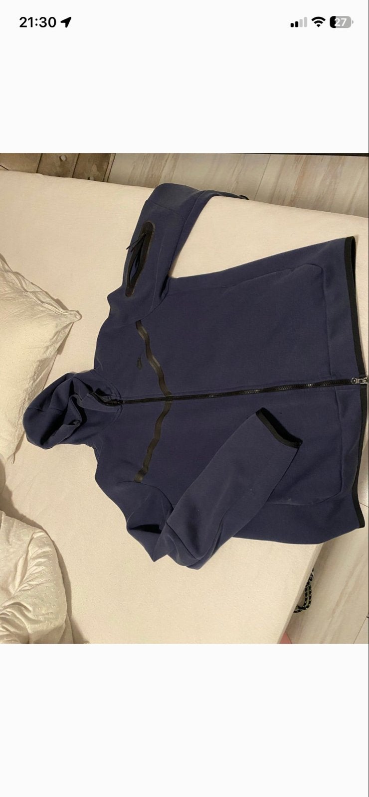 Nike Tech Fleece Hoodie - Donkerblauw, Kleding | Heren, Ophalen of Verzenden, Zo goed als nieuw