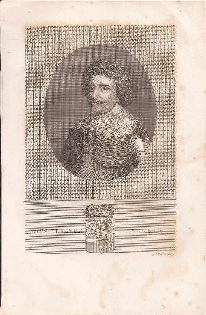 Portret Prins Frederik Hendrik Staalgravure C. Ed. Taurel