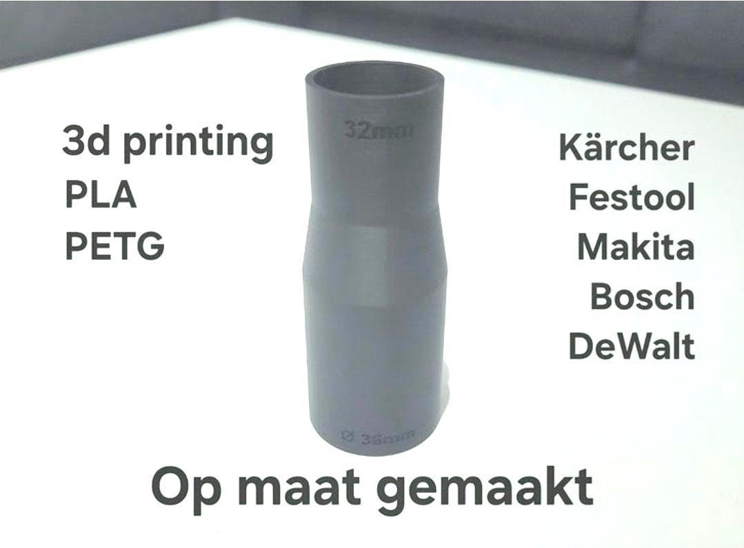 • Verloop Adapter Stofzuiger Makita Festool Kärcher Op Maat, Verzenden, Nieuw, Overige typen