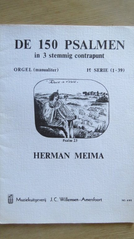 Bladmuziek orgel: Herman Meima de 150 psalmen, 1e serie 1-39, Orgel, Gebruikt, Ophalen of Verzenden, Religie en Gospel