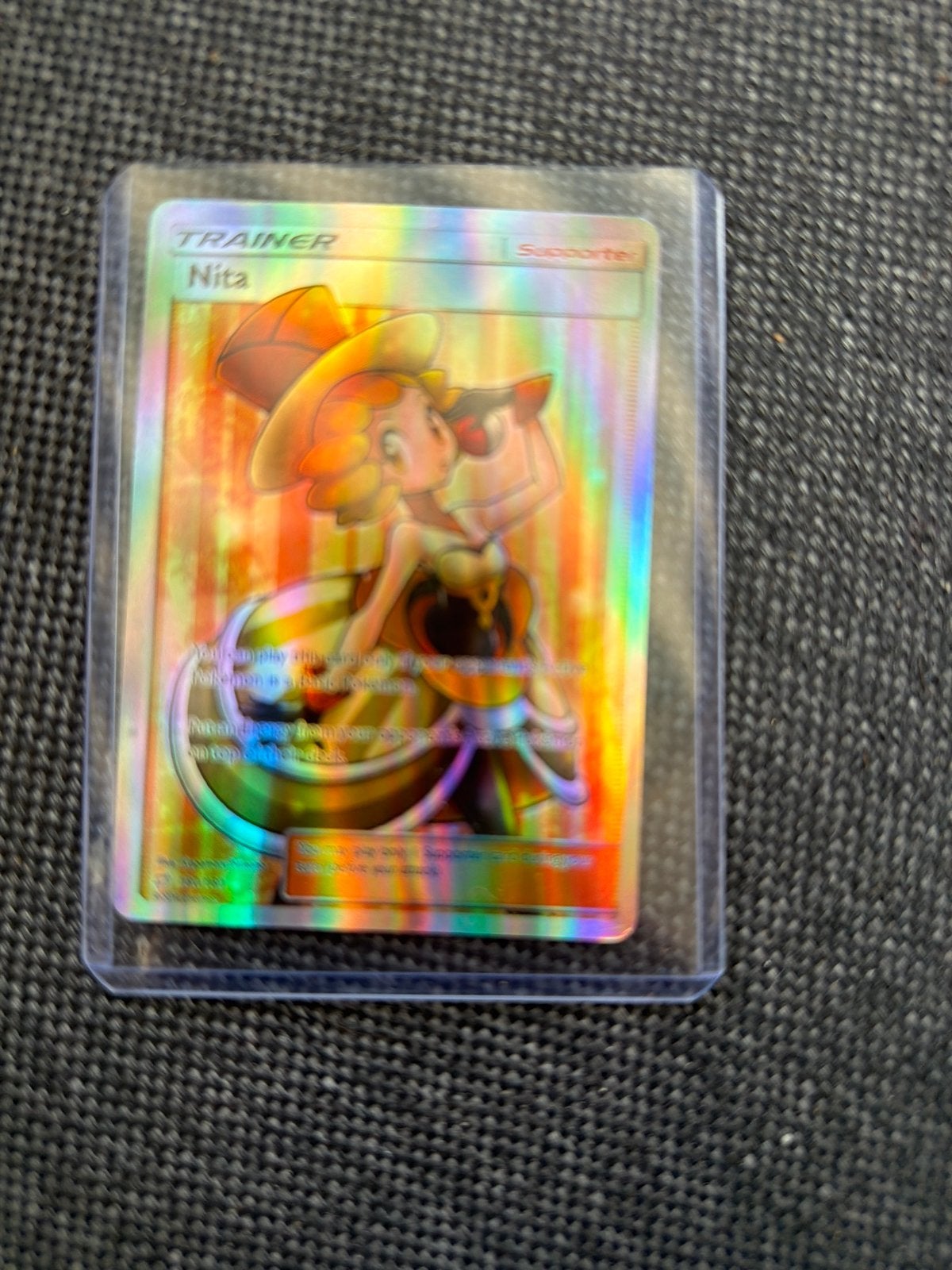 Pokémon Trainer Nita Full Art Foil Kaart, Ophalen of Verzenden, Zo goed als nieuw, Losse kaart, Foil