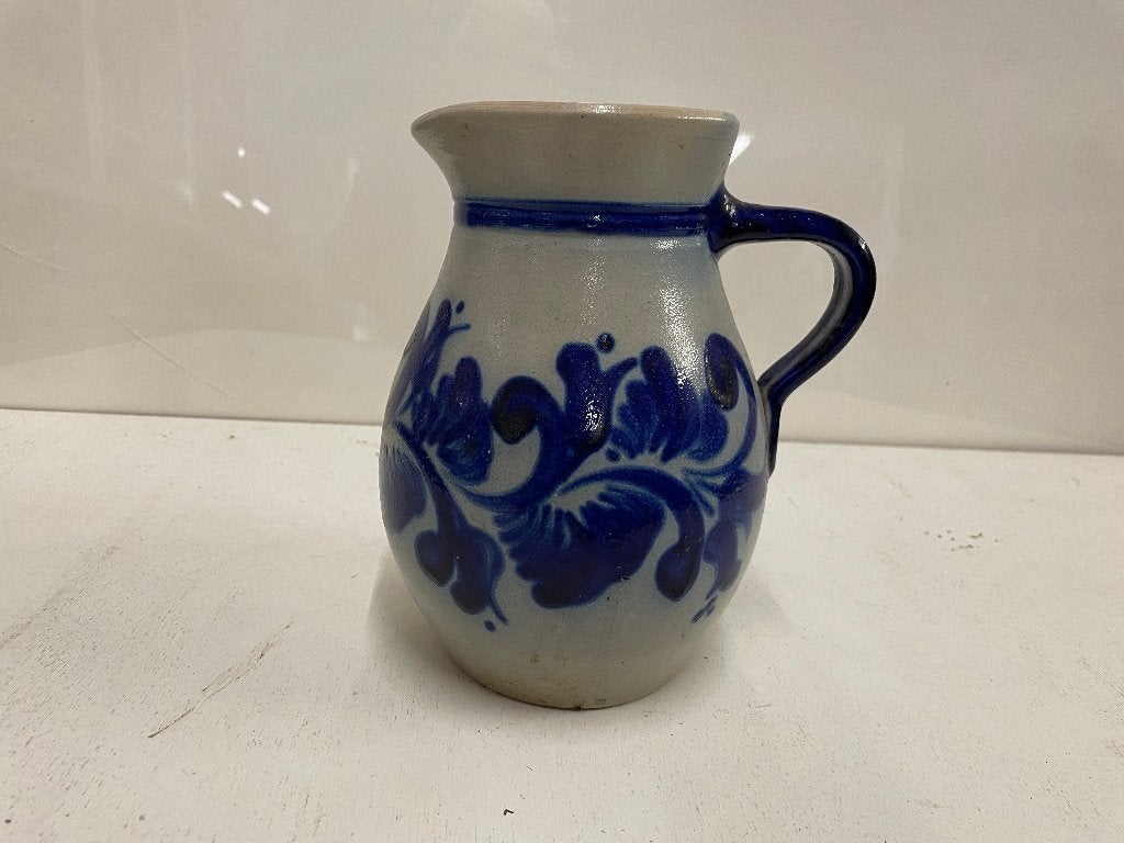 keulse schenkkan 21Hx15D Blauw grijs gres €20, Ophalen