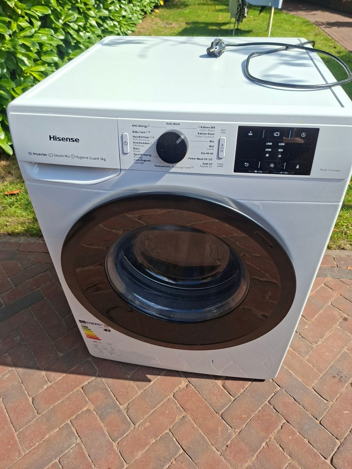 wasmachine Hisense, Witgoed en Apparatuur, Wasmachines, Ophalen, 1200 tot 1600 toeren, 85 tot 90 cm
