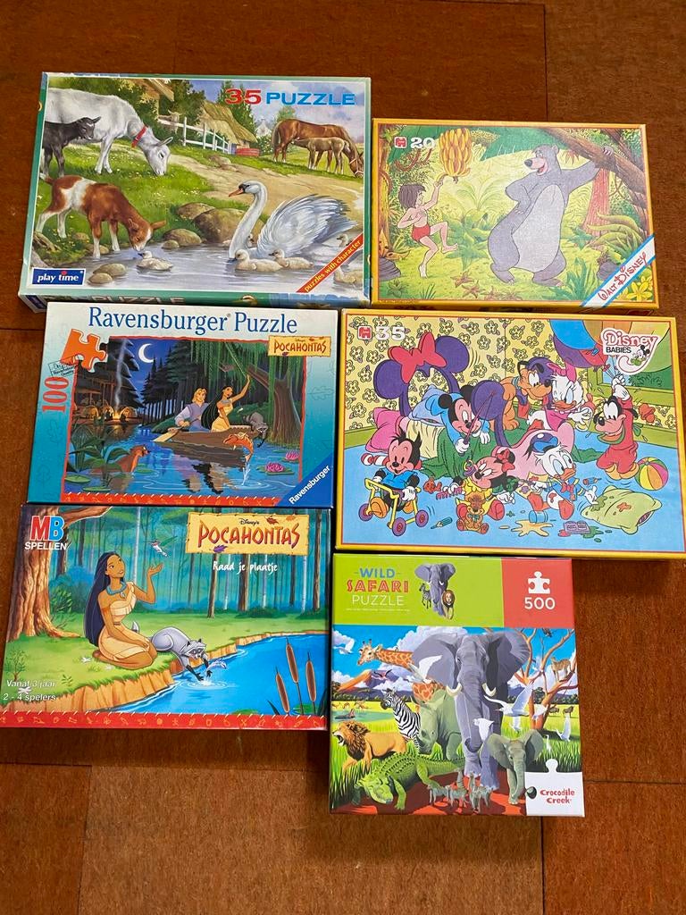 Grote collectie bordspellen en puzzels (15 stuks), Een of twee spelers, Ophalen of Verzenden, Gebruikt