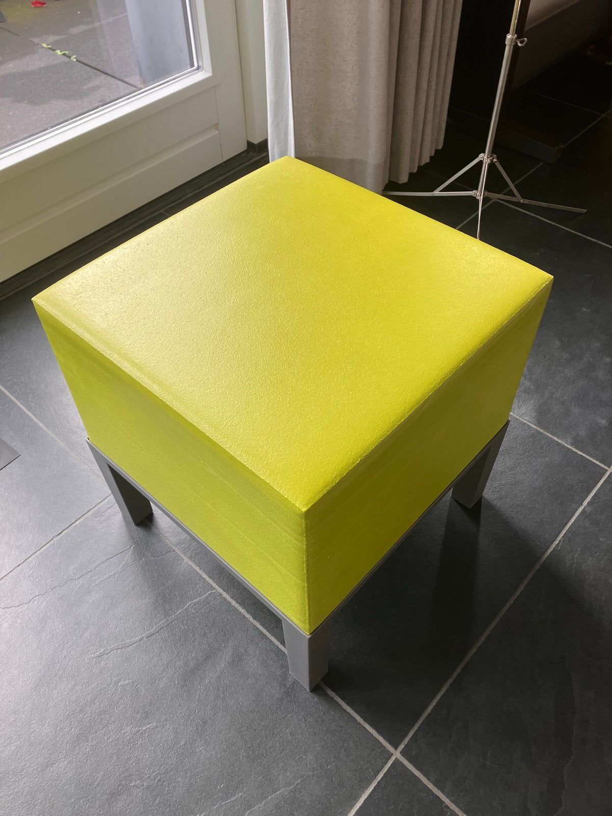 Quinze & Milan Poef - Design Kruk, Gebruikt, Vierkant, Ophalen of Verzenden, Minder dan 50 cm