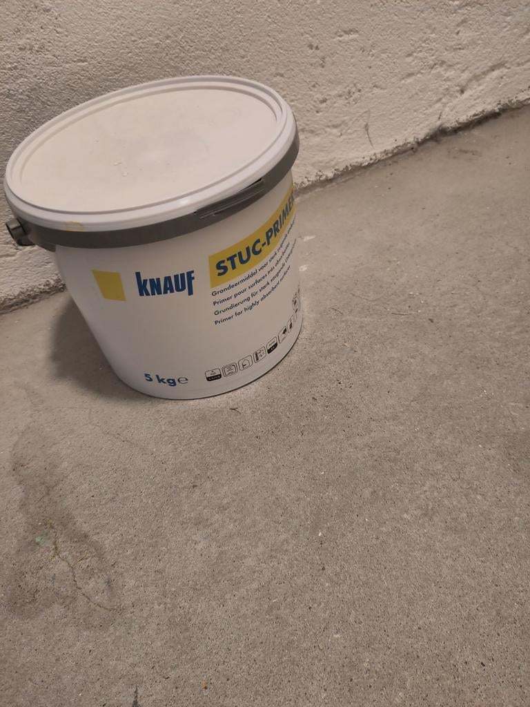 Knauf Stuc-Primer 5 kg - Grondmiddel voor stucwerk, Ophalen, Wit, Minder dan 5 liter, Verf