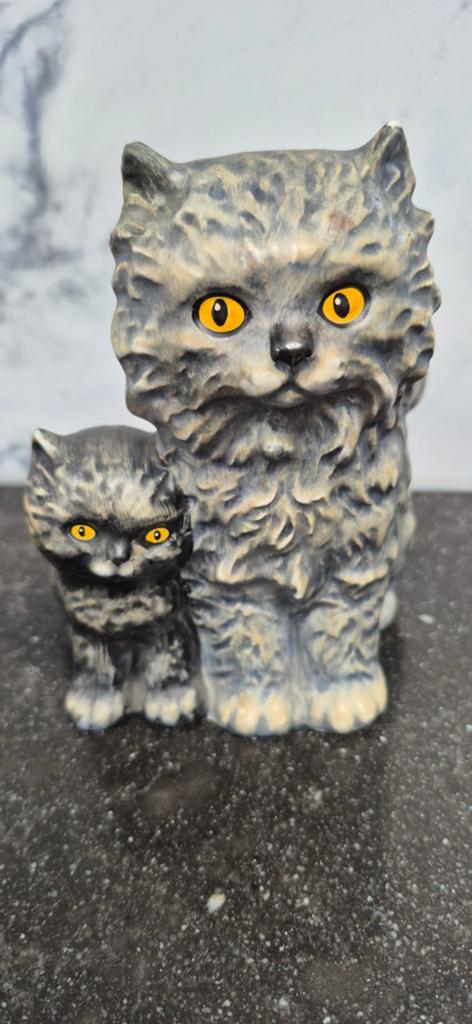 Goebel poes-kat met kitten, 1975, Verzamelen, Beelden en Beeldjes, Ophalen of Verzenden, Gebruikt, Dier