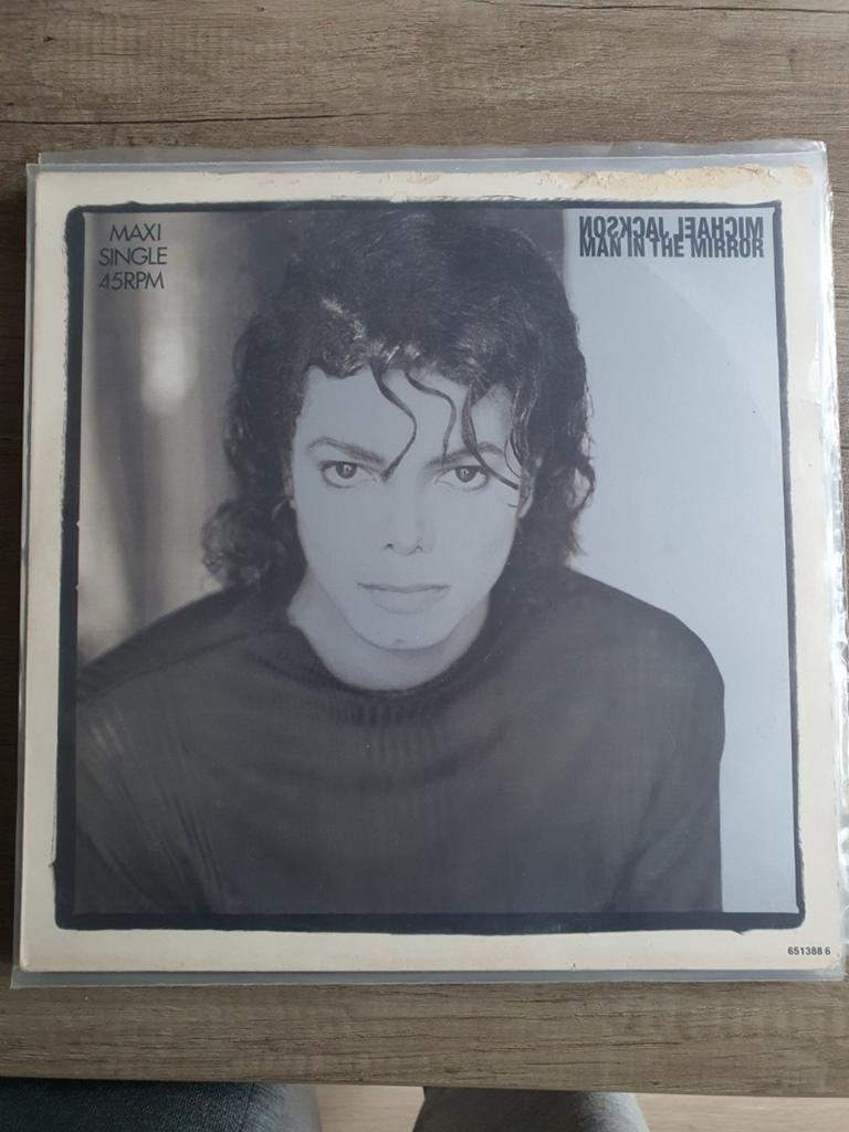 Michael Jackson maxisingle Man in the Mirror, Cd's en Dvd's, Vinyl Singles, Gebruikt, Maxi-single, Ophalen of Verzenden, Pop