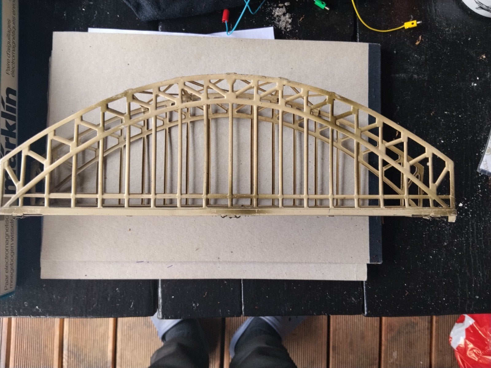 Märklin 7163 Metalen boogbrug, Hobby en Vrije tijd, Modeltreinen | H0, Wisselstroom, Gebruikt, Rails, Ophalen of Verzenden