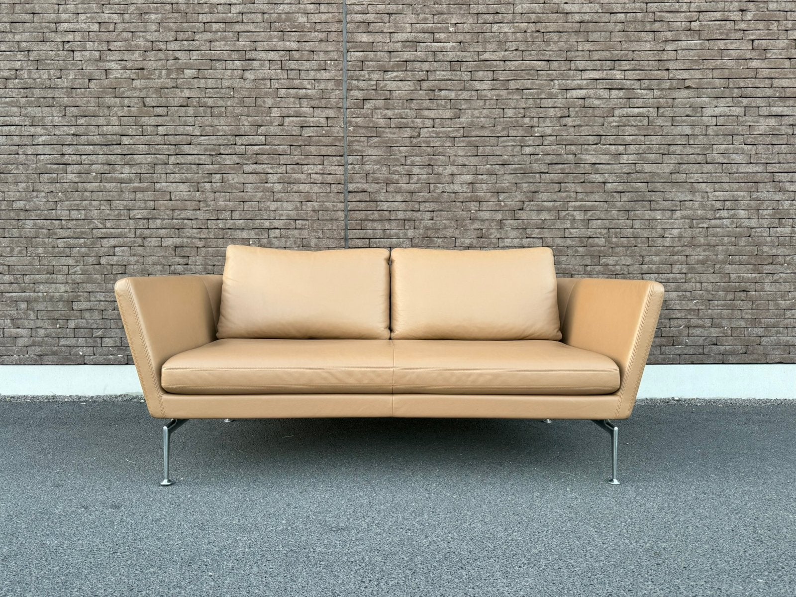 Vitra Suita 2-zits Sofa door Antonio Citterio, Ophalen, Zo goed als nieuw, Leer, Stijl: minotti cassina rolf benz knoll tulip eames jori leolux
