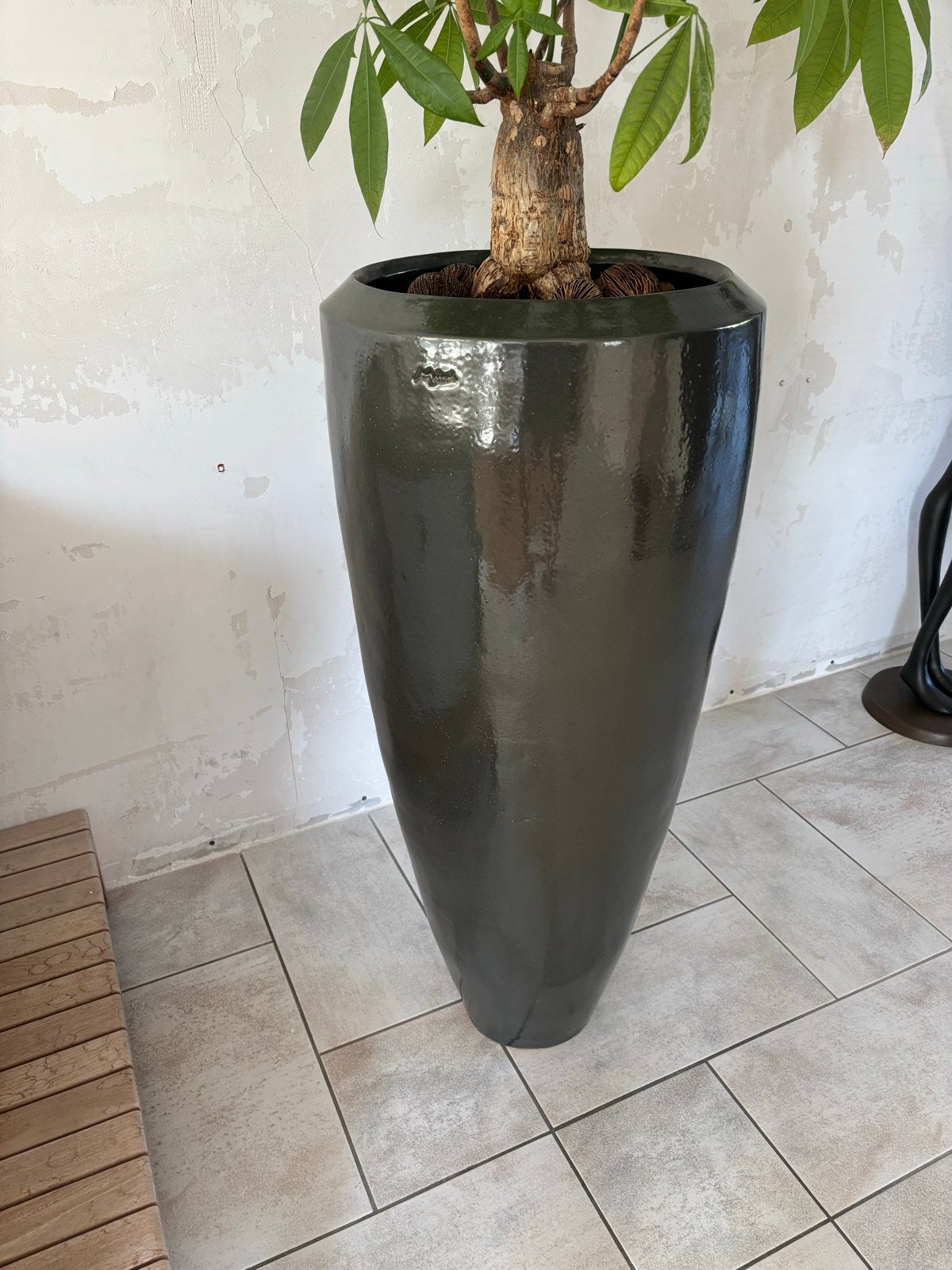 Grote Mobach Bloempot, Tuin en Terras, Bloempotten, Zo goed als nieuw, Aardewerk, Binnen, 70 cm of meer, 40 cm of meer, Rond, Ophalen